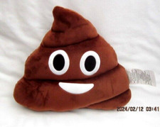 10" Emoji Emoticon Cute Smiling Poop Stuffed Plush Pillow-Brand New 
