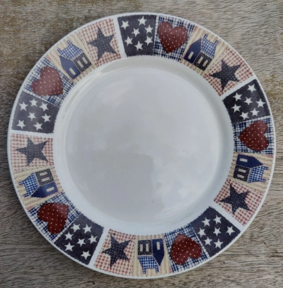 Lote de 4 platos de postre de pan edredón americano marrón D.C. de Oneida 6,25 de diámetro Foto 3 de 4