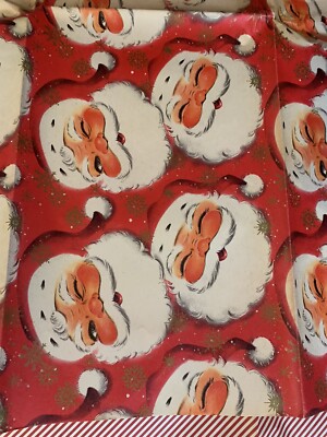 Lot 3 Sheets Vintage Christmas Wrapping Paper 39
