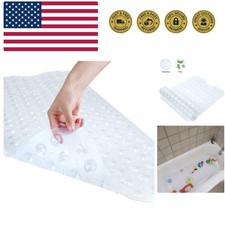 Bath and Shower Safety Mats 40x16 inch, Non Slip with Suction Cups for Bathro...