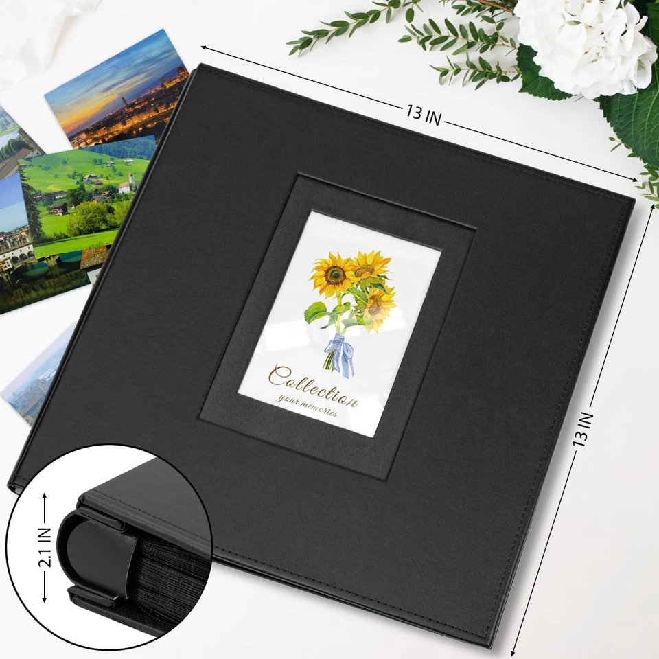 Photo Album 4x6 600 Photos, Leather Cover Extra Large Capacity Holds 600 Horizon - Image 2 of 4