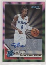 2019-20 Panini Donruss Holo Purple & Green Laser Signatures Jordan Bone Auto u6m
