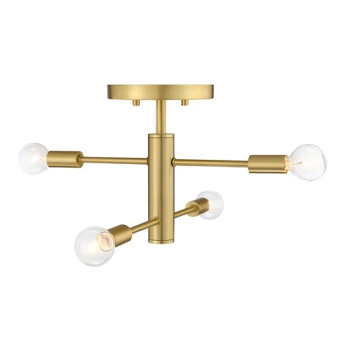 Designers Fountain D320C-SF Arlo 4 Light 15"W Semi-flush Ceiling - Gold - Picture 5 of 9