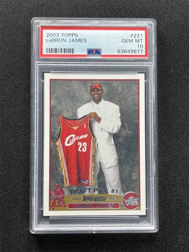 2003-04 Topps LeBron James #221 Draft Pick Rookie RC Cavaliers PSA 10 Gem Mt