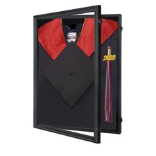 Tmegee Graduation Shadow Box - Graduation Gown Display, Wall-Mount Lockable G...