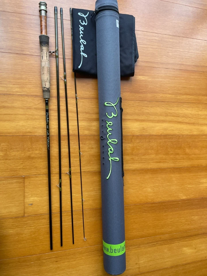 Bolsa de tubo negra Beulah Platinum 3wt Line 8'0" 4 piezas usada caña de pescar con mosca carbono Foto 2 de 4