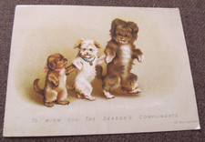Antique Christmas Card :    Circa 1885