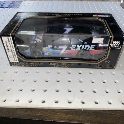 Geoff Bodine #7 Exide Batteries 1:24 Bank Diecast