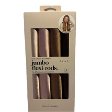 Kit-sch Satin Jumbo Flexi Rod Hair Rollers - Rosewood - 4pk - NEW