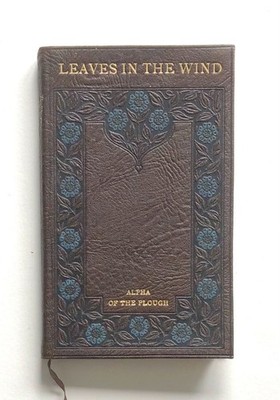 Leaves In The Wind Leather book Alpha of the Plough Wayfarers Library C. 1920s