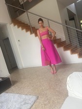 Valentino Fuchsia Flared Midi Skirt top dress