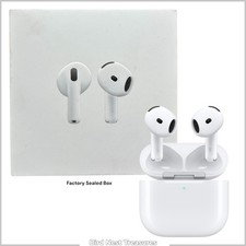 NISB 2024 Apple AirPods 4 MXP63LL/A, Model A3050 w/ H2 Chip, USB-C Charging Case