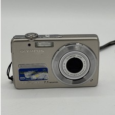 Olympus FE-230 Silver 7.1MP Digital Camera 3x Optical Zoom Compact Tested/ Works