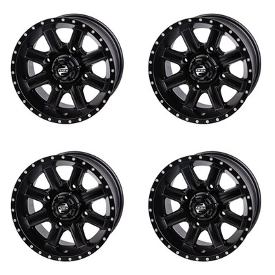 (4 Pack) 4/137 Tusk 185-276-0010d3b3-ce3a84-4X Cascade Wheel 14x7 5.0 + 2.0
