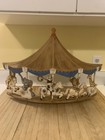 CIRCUS Animal CAROUSEL WALL PLAQUE #652 Homeco 22"x16" VTG 1979 Whimsical Decor — photo 1