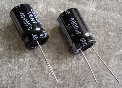 6 Stück ELKO 10000uF 16V -40°+105°C Elektrolytkondensator Radial