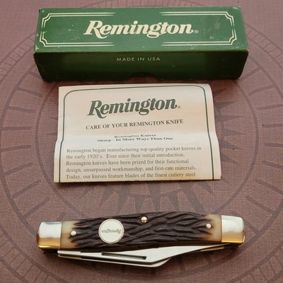 Remington UMC R15 Stockman Knife USA Delrin Handles SS Blades 4