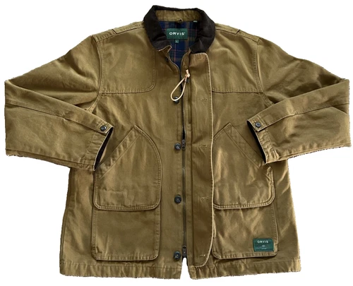 Orvis Men's Brown 1856 Field Coat Barn Chore Ranch Workwear Jacket Size Large  - product listing photo
