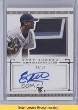 2014 National Treasures Rookie Silhouette Black 8/10 Enny Romero Auto READ 0n7