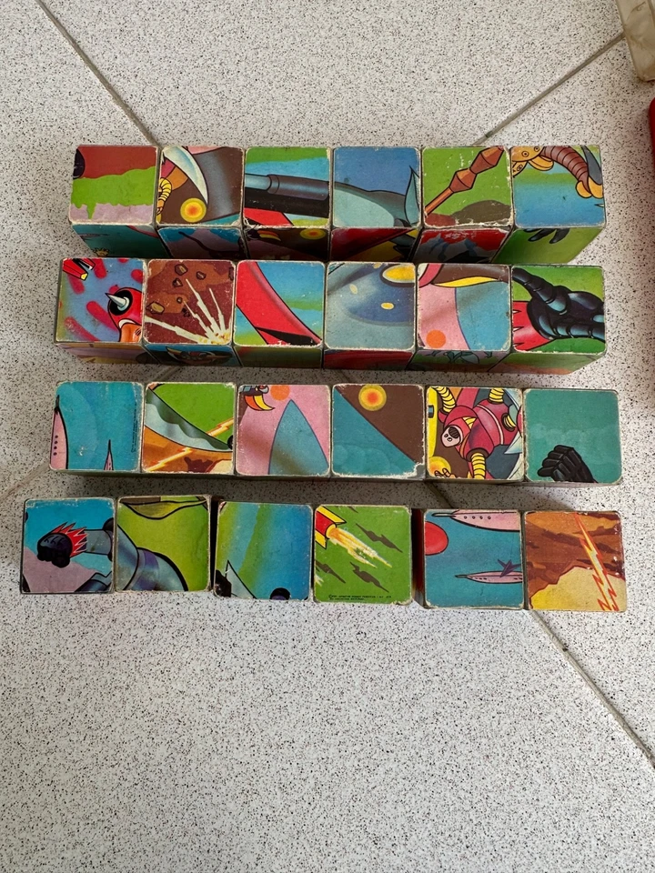 Goldrake Atlas ufo Robot puzzle cubi clementoni 1978 vintage - Immagine 3 di 4