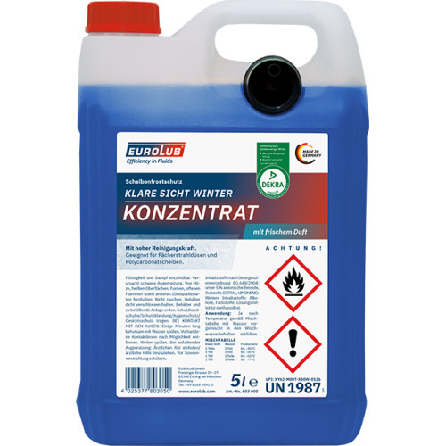 Eurolub 5 L Klare Sicht Winter Konzentrat Scheibenfrostschutz 803005-image
