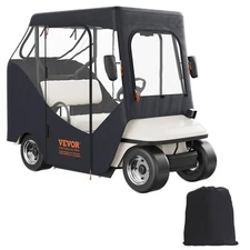 VEVOR 2 Passenger Golf Cart Cover Waterproof Driving Enclosure 600D Polyester