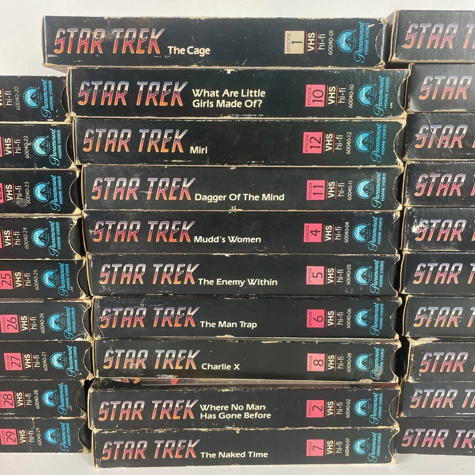 Star Trek Original Series TOS VHS Season 1 Complete and Pilot Enterprise Kirk Foto 3 de 4