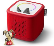 Tonies Tonebox 2 Audio Player Starter Set for Kids 1 Playtime Puppy -Sunset Red