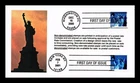 DR JIM STAMPS US COVER STATUE OF LIBERTY FIRST DAY ISSUE COMBO DUAL CANCEL