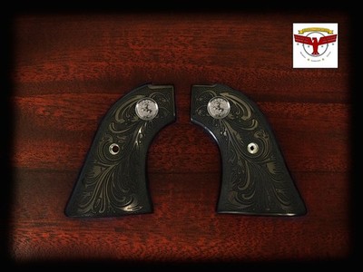 COLT FRONTIER SCOUT, .22 PEACEMAKER, .22 NEW FRONTIER GRIPS ~ BLACK IVORY FLORAL