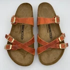 Birkenstock New w/o Box Franca Burnt Orange Oiled Leather Regular 1026602