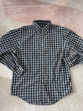VTG Lands End Men s Button Down Shirt Size 16-34 Cotton Blue/yellow/white Plaid