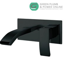 Scudo Descent Matt Black Wall Mounted Basin Mixer Tap