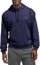 adidas Men's Pullover Fleece Hoodie Dark Blue Size MEDIUM