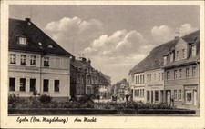 Ak Egeln im Salzlandkreis, Am Markt, Commerz- und Privat-Bank - 4877097