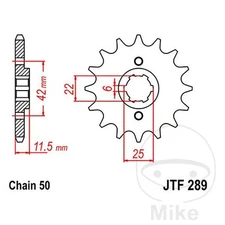 35999 Coarse Gear Transfer Pinion 15T 530 6 Ø22/25 Compatible with Honda FT 500 2