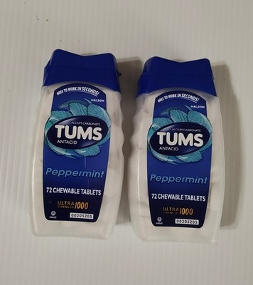TUMS Calcium Carbonate Peppermint Antacid Chewable Tablets - 144 Count