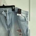 No Boundaries Juniors' Super High Rise Mom Jeans Blue Size 21 NWT Fast Shipping — photo 4