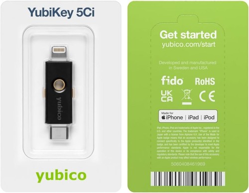 Compact FIDO-Certified YubiKey 5Ci - Lightning and USB-C for Ultimate Security - Picture 12 of 12
