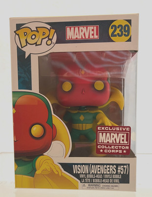Funko Pop Marvel Vision #239 Collector Corps Exclusive Avengers #57 Disney Wanda