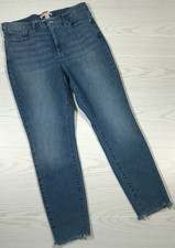 Lucky Brand Bridgette High Rise Skinny Jeans Women 12/31 Blue Stretch Frayed