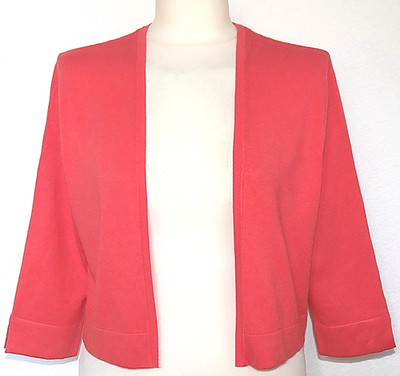 ZERO Strickjacke Gr.38 pink rosa koralle Bolero 3/4 Arm Set ++Neu++