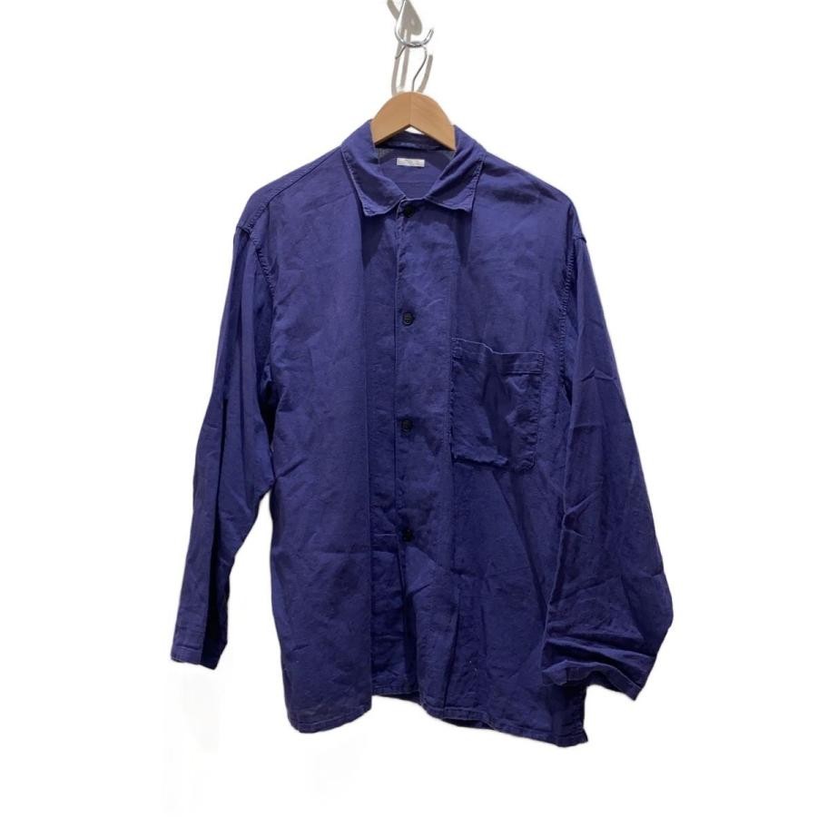 COMOLI 23ss Open-end spun oxford shirt jacket, long-sleeved shirt