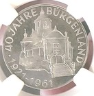 Austria 1961 25 Shillings Burgenland NGC PF65 Frosted Cameo Mtg 1,000 Rare  LJ — photo 5