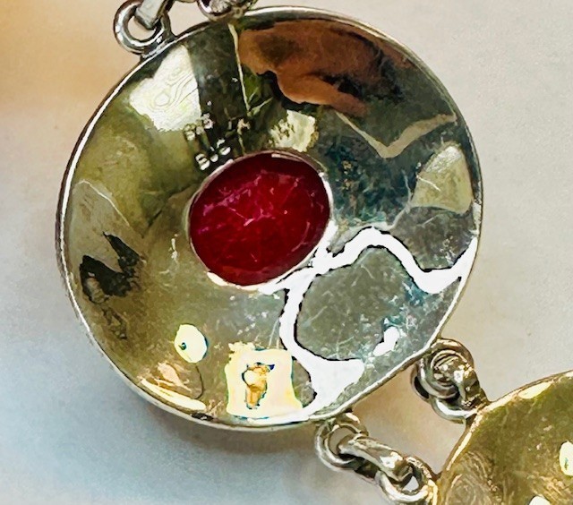 Stauer Sterling Silver Ruby Bracelet 8" Wearable … - image 9