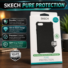 SKECH (iPhone SE 3rd/SE 2nd/8/7) Case Pure Protection Flexible Phone Back Cover