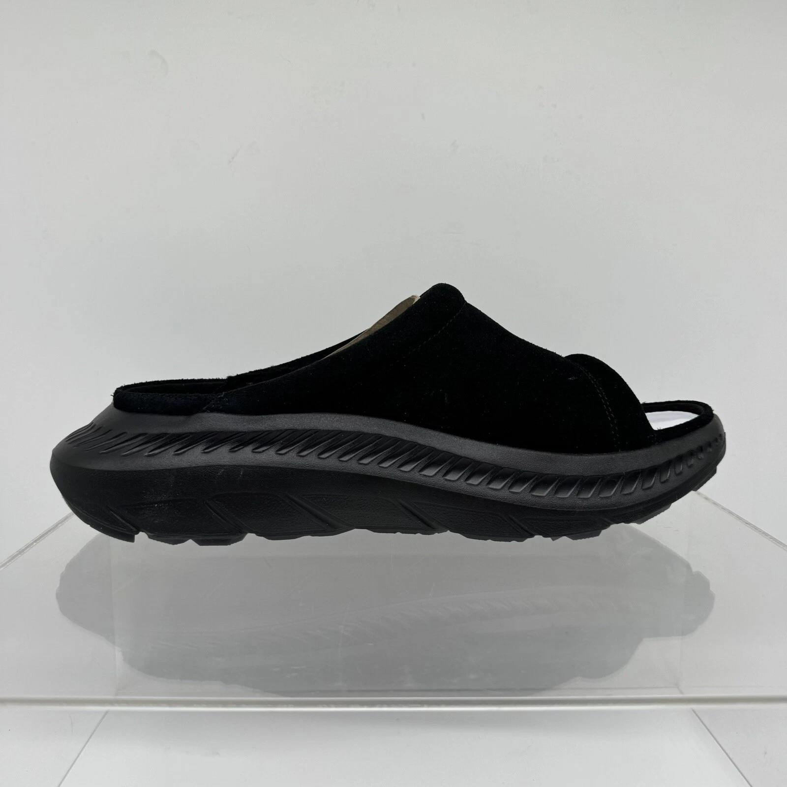 Nuovi sandali casual uomo UGG CA805 V2 slide scamosciati neri 1127631 taglia 11