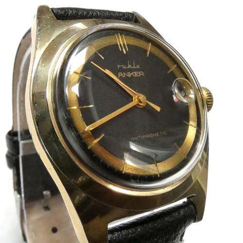 Vintage RUHLA ANKER watch from Germany from the 1960s | Rare, Bi-Colour Face