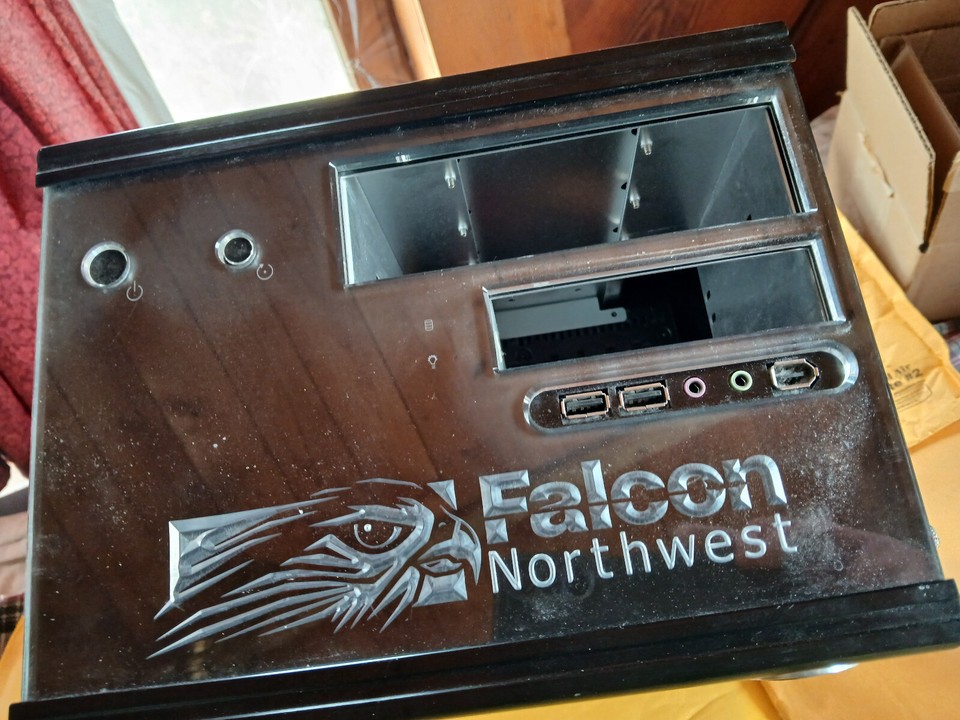 Falcon Northwest FragBox PC Gaming Case Black Aluminum MicroATX ...