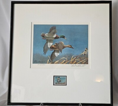 Limited Edition Lithographs with Federal Duck Postage Stamp Numbered and Signed